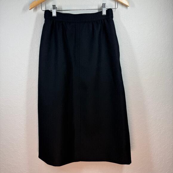 Women's Vintage Louis Feraud 100% Wool A-Line Skirt Size 36 Small - Picture 2 of 9